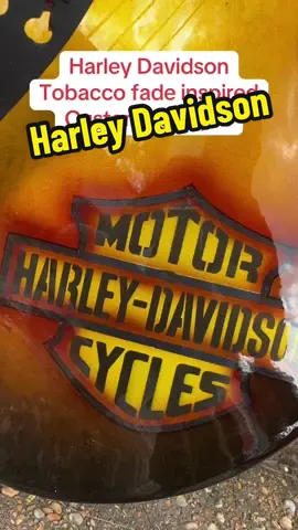 Harley Davidson’s tobacco fade inspired double bass #harleydavidson #motorcycle #painting #custompaint #bike @Harley-Davidson 