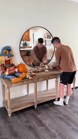 I’m joking, but she does love it! Do you prefer fall decor or Halloween decor?!? #decoration #fall #dad 