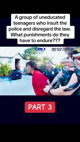 A group of uneducated teenagers who insult the police and disregard the law. What punishments do they have to endure??? #cops #copsoftiktok #copsontiktok #police #policeofficer #policeoftiktok #fyp #fypシ #foryou #foryoupage #crime #chase #sheriff 