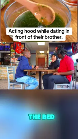 Acting hood while dating in front of their brother #fypシ゚viral #fypage #golddiggerprank #golddiger 