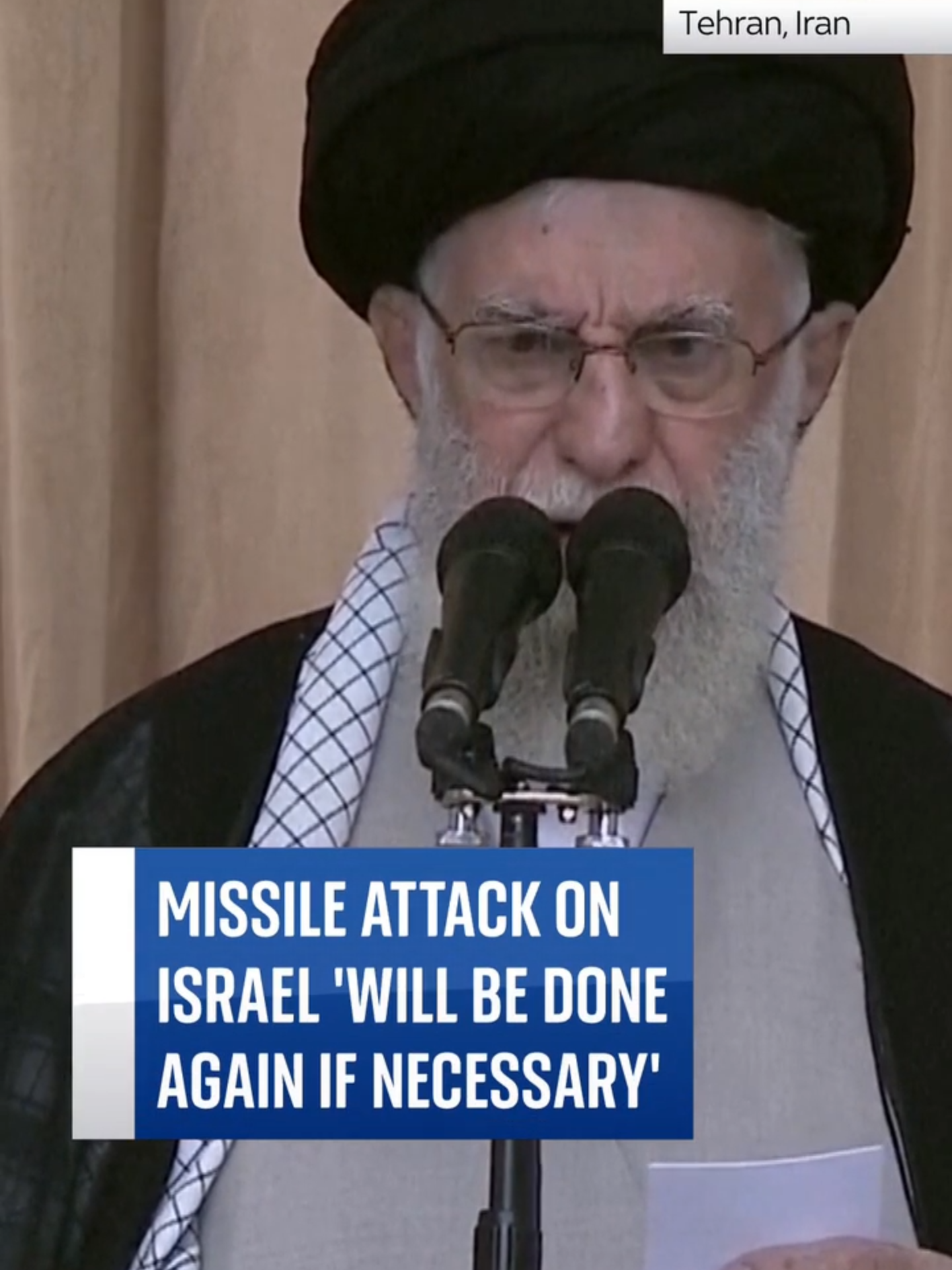 Iran's supreme leader claimed its missile attack on Israel was 'fully legal and legitimate' and warned 'it will be done in the future again if it becomes necessary'.