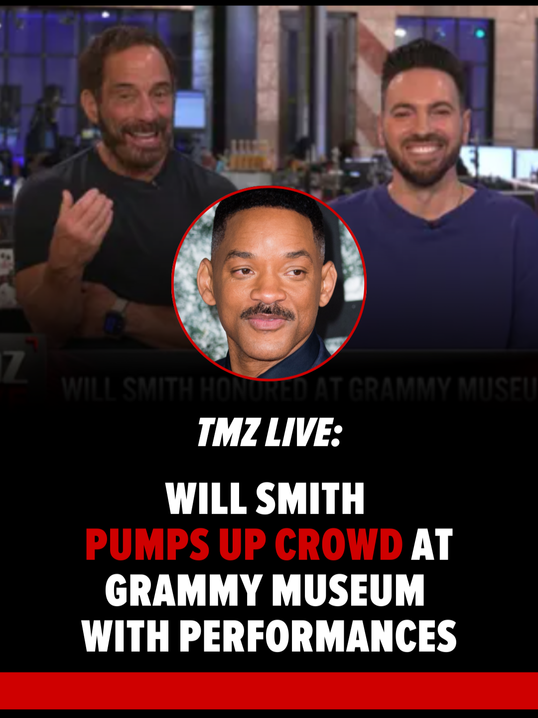 #WillSmith not only pumped up the crowd at the #Grammy Museum but poured out his heart as well❤️ 🎶Harvey and Babcock discuss the emotional evening on #TMZLive