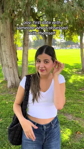 they are basically on a date with themselves 😭 #firstdate #skit #satire #cringe #girlfriend #boyfriend #couples #date #awkwardfirstdate #Relationship #colbyandceleste #funny #skits #awkward #trending #narcissist #narcissism 