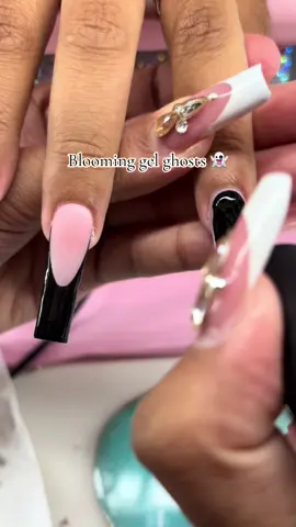 Love this blooming gel ghosts 👻 • • • • #bloominggelnails #ghosts #halloween #halloweennailart #nailart #halloweennailinspo #famous #fypage #nailinspo #naildump #nails #nailtech #miami #miaminailtech #acrylicnails #gelxnailtech #apressnails #naildesigns #nailinspo #nailsoftiktok #nailsoftiktok #privatenailtech #foryou #trending #nailvideos #nailart #3dflowersnails
