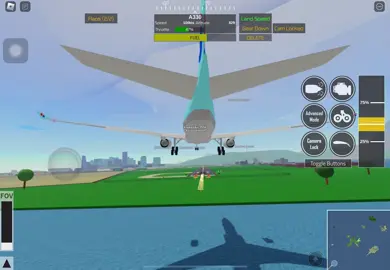 Korean air a330 off-centered landing at GR #ptfs #a330 #로블록스 #robloxptfs #fyp #추첮주천추천추천추천추천추천추천추천 