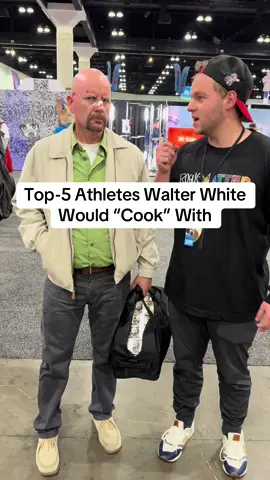 Who are the top-5 athletes Walter White would “cook” with? #streetinterview #breakingbad #comiccon 