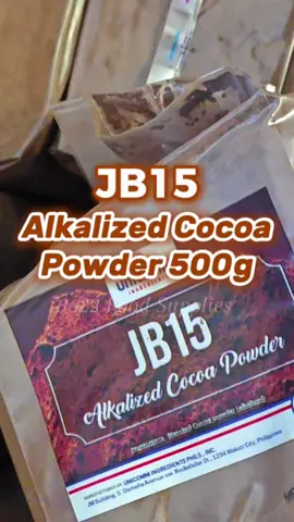 JB15 Alkalized Cocoa Powder 500g/ Best Selling Cocoa ‼️ Available po yan sa ating yellow basket, COD po tayo nationwide mga beshy 🫶 #JB15 #Cocoa #Alkalized #JB15cocoa #baking #bakingsupplies #jb15supplier #cocoaforbaking #chocolate #chocolaterecipes #bakingessentials #foryou #fyp 