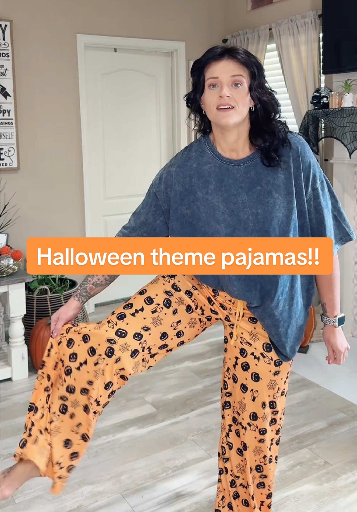 I love the pajamas! So soft!!! #shopping #TikTokShop #fashion #affordablefashion #falldealsforyou #pjs #pajamas #halloweenishere #spookyseason #spooky 