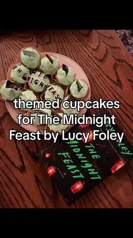 One thing about me, I am not great at decorating cupcakes- please don’t pay too much attention to the “E” in “the”… I had to use an “F” lol #books #BookTok #bookclub #bookclubrecs #bookclubbook #themidnightfeast #lucyfoley #lucyfoleyauthor 