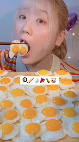🍳🥖🥚🥩🍍🐷 Mukbang😋 MIYU ASMR #tiktokasmr #mukbang 