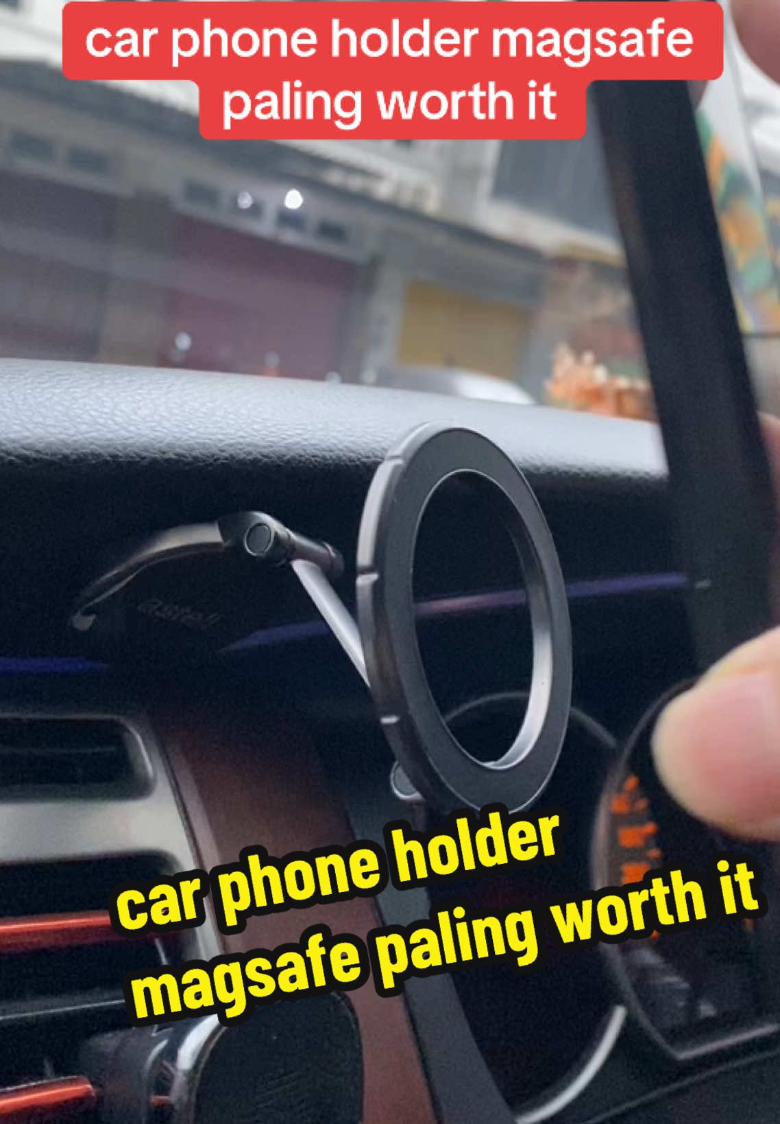 car phone holder magsafe paling worth it ,hanya 60k kuat palt besi #carholderhp #carholdermagsafe #holderhpmobil #gilagilajualan #smartlive 