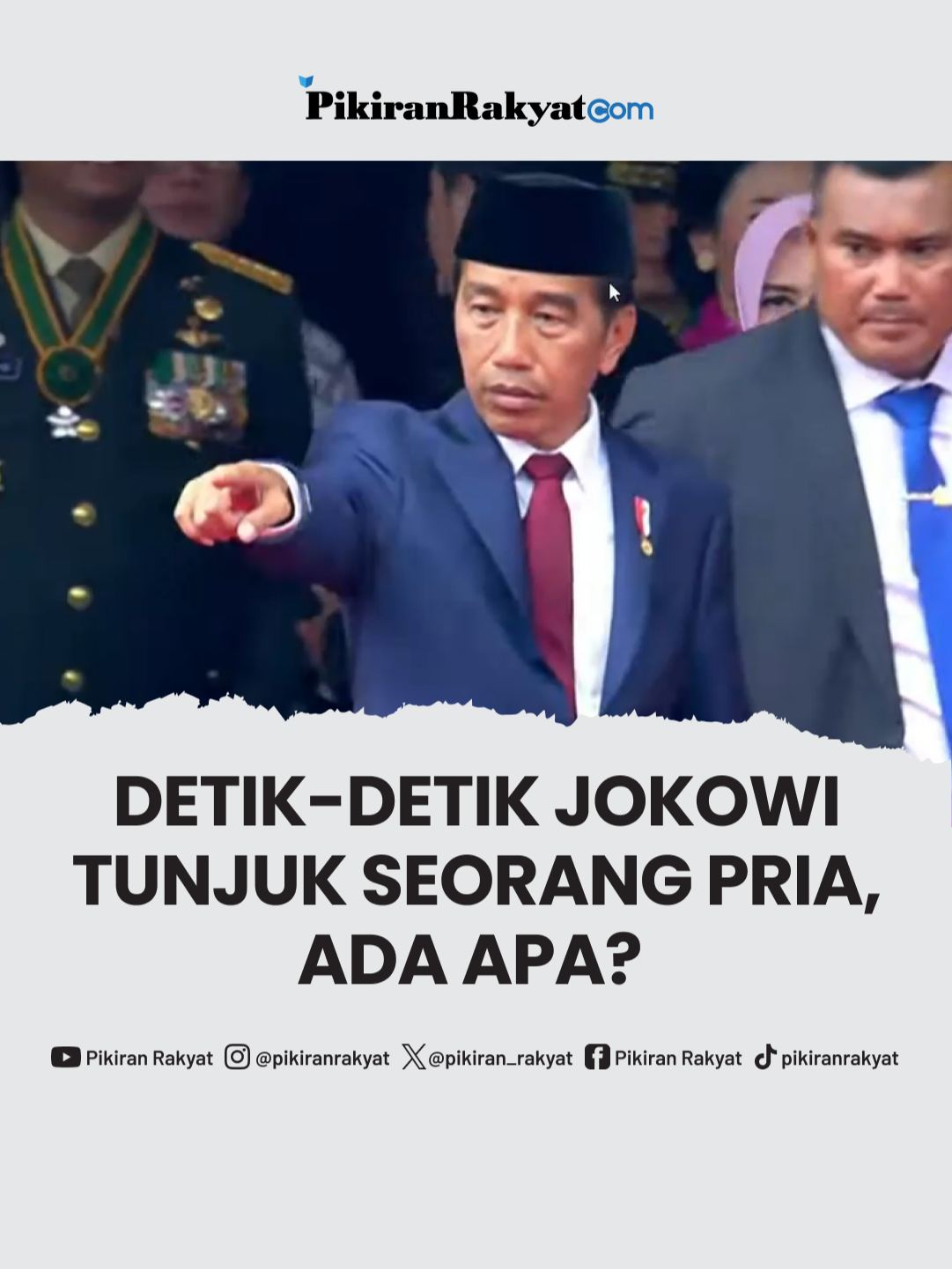 Presiden Jokowi menarik perhatian publik dengan menunjuk seorang pria dari kerumunan untuk diajak berfoto bersama.  . Momen tersebut sontak disambut antusias oleh pria yang terpilih, meski terlihat gugup saat mencoba membuka ponselnya. Saking gugupnya, pria tersebut sempat lupa memasukkan kata sandi telepon genggamnya.  . Namun, suasana tetap cair dan penuh kegembiraan saat akhirnya pria tersebut berhasil mengambil swafoto dengan Jokowi, mengundang tawa dari orang-orang di sekitarnya. . Video: Youtube Sekretariat Presiden . #Jokowi #Selfie #HUT #TNI79 #PRMN