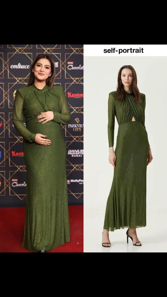 Mommy to be Hiba Bukhari glowing at @HUM TV Awards Olive Green from @MrSelfPortrait. #hibabukhari #humtvawards2024 #humawards #foryoupage #fyp #trending #trendingpakistan #london #jaannisar #lollywoodnews #lollywoodactress #lollywood #1millionaudition 