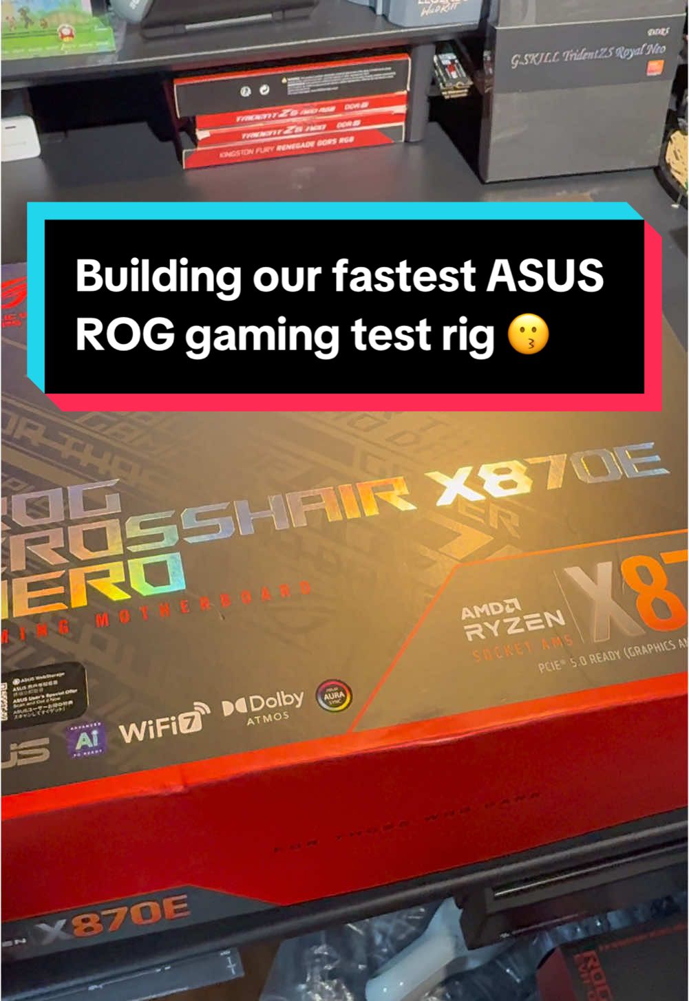 The ASUS ROG X870E Crosshair Hero motherboard is here. Our review coming up soon! @ROG Global @ASUS ROG Malaysia @ASUS Singapore @asusrog.sg #technology #pc #pcgaming @AMD #ryzen #cpu #pcmr #computer 