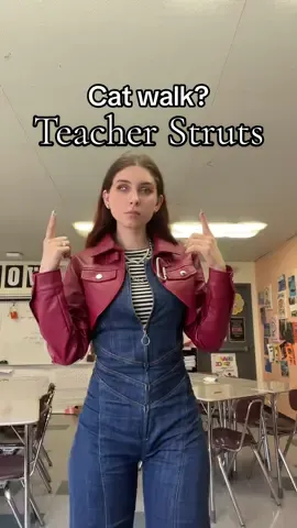 Stomping down the hallway fr 🏃🏼‍♀️💨  #teacher #school #catwalk #strut 