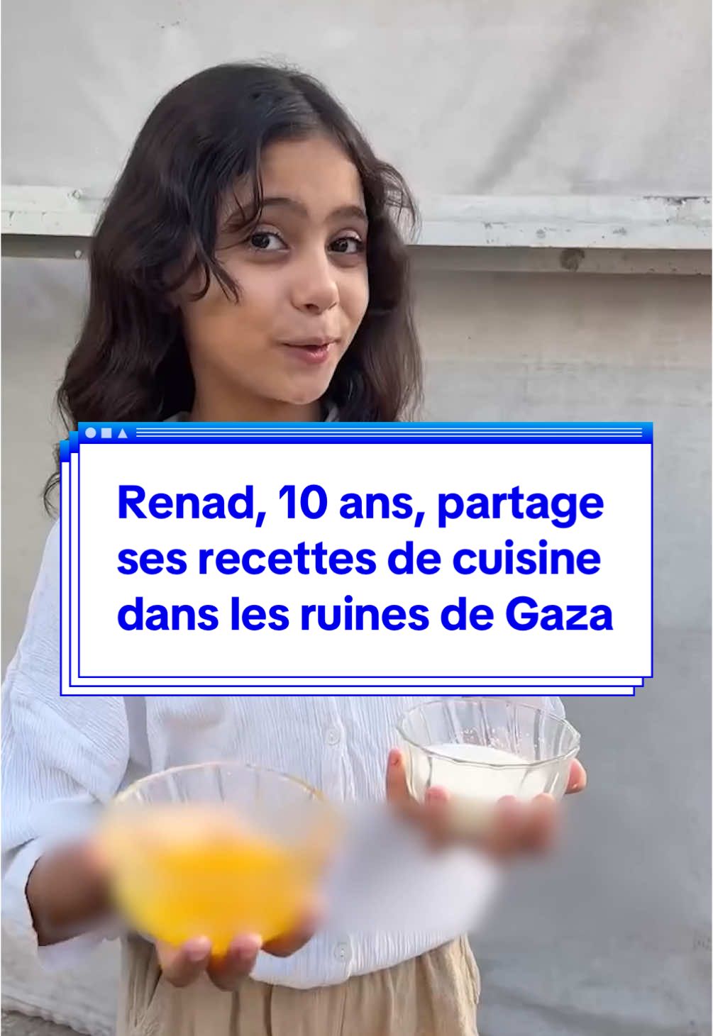 Renad, 10 ans, partage sa vie et ses recettes de cuisine dans un camp de Gaza #gaza #food #enfants #bfmtv 