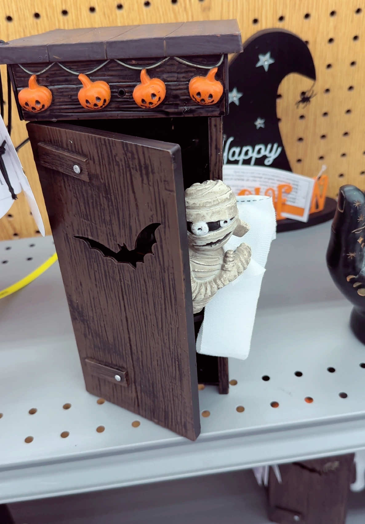 😂😂 I’m going to miss Big Lots. Glad I found another one.  #mummy #halloween #biglots #outhouse 