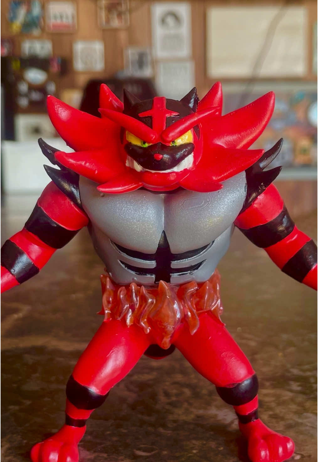O tigrão de Alola! Mais um Pokémon do Ash se junta à equipe. #pokemon #figure #incineroar #ashketchum #impressao3d #3dprinting 