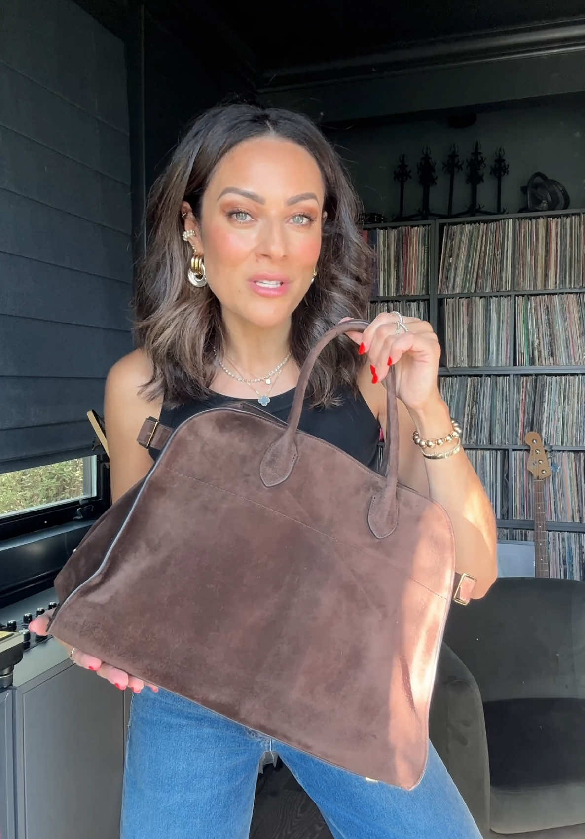 Finally got my hands on the Margaux 15 in the color of the season! Go to link in bio for similars at every price!  #margaux15 #suede #handbag #fashion #ltk 