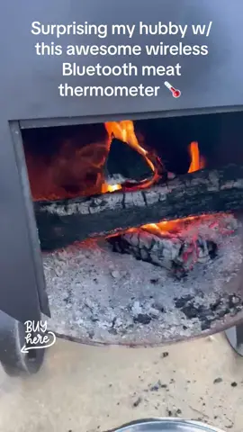 By far the coolest meat thermometer ever!BBQ takes 12 hours to cook and he is constantly checking the meat temp so this is perfect for him! Makes it a while lot easier, now he can relax and check the temp on his phone. #meatthermometer #wirelessmeatthermometer #bluetoothmeatthermometer 