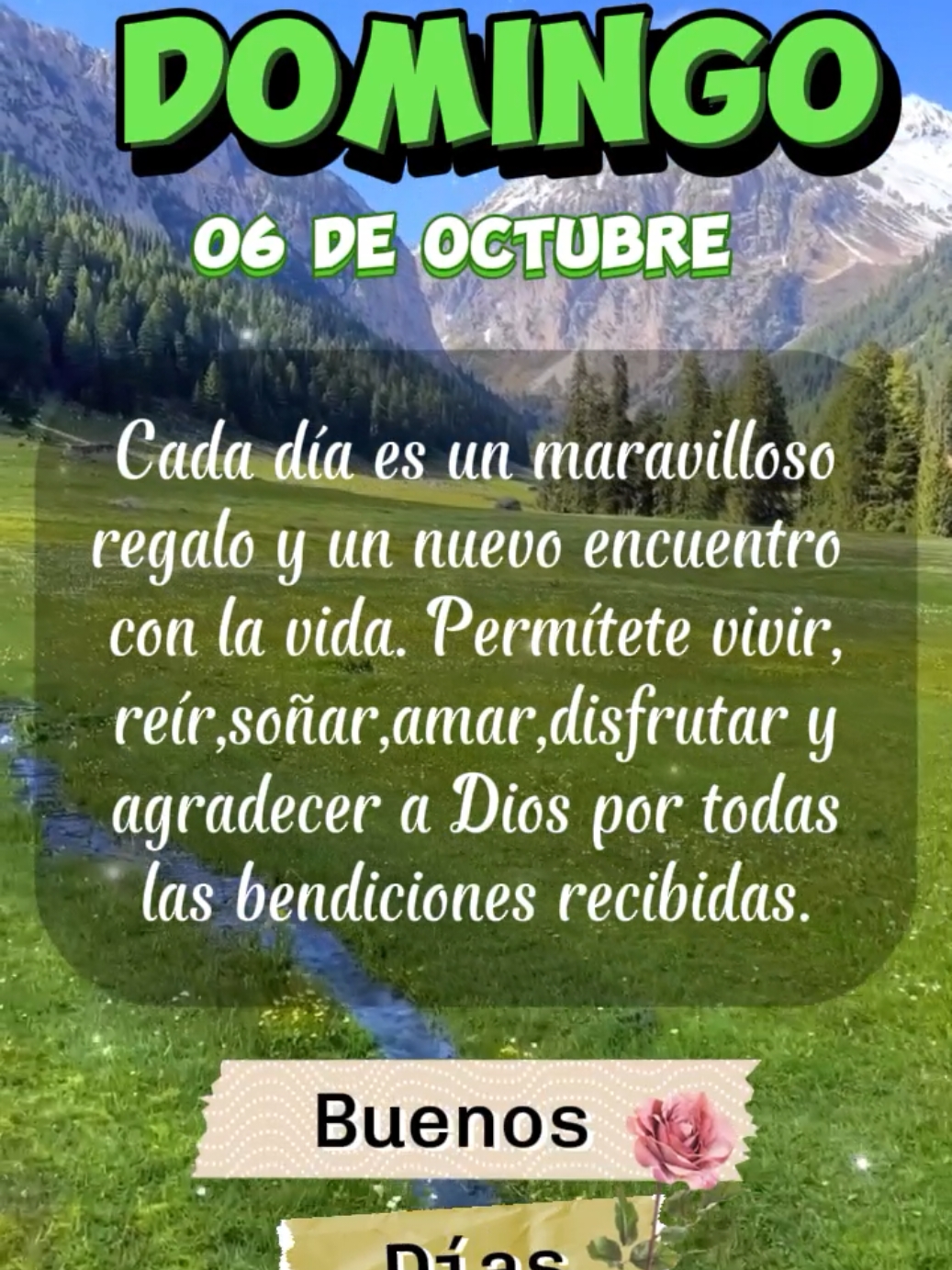 Buenos días feliz Domingo familiar para todos ✨️♥️#buenosdias #domingo #frases #bonitas #parati #dios #fyp #felizdia #bendiciones #buenosdias #domingo 