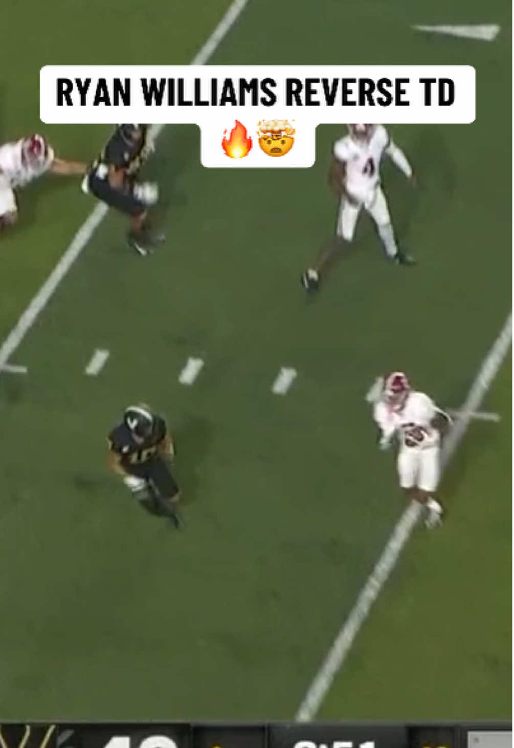RYAN WILLIAMS TRYING TO KEEP ALABAMA ALIVE 🔥🍿 #ryanwilliams #alabama #CollegeFootball #ncaafootball  