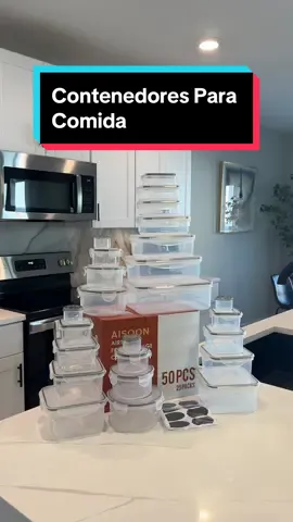 OFERTA $26.46 y envio gratis! Contenedores de comida a prueba de microondas, lavaplatos, congelador, BPS free! #foodstoragecontainers #contenedores #food #kitchen #TikTokMadeMeBuylt #TikTokShop #bpafree #falldealsforyou 