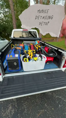 Check out my mobile car detailing rig & feel ask me any questions in the comments!! I’ll cover my chemicals in a future video so be on the lookout! #cardetailingsetup #mobiledetailing #autodetailing #mobiledetailer #mobiledetailingservice 