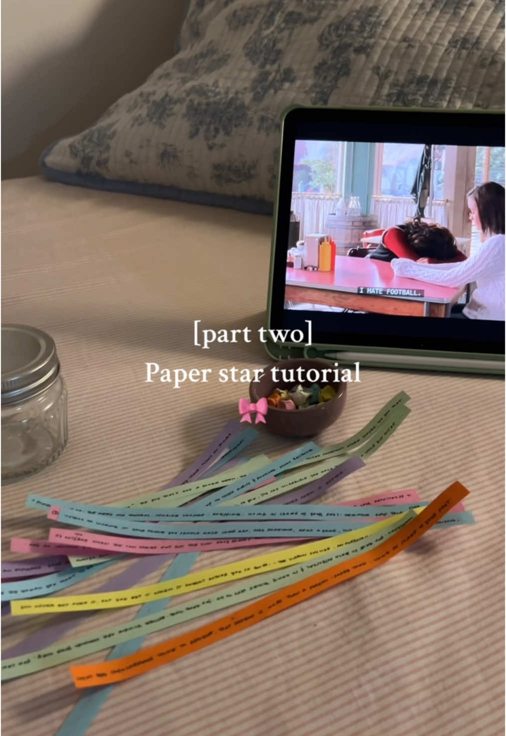 Jar of stars 🌟 #paperstartutorial #paperstars   #gilmoregirls 