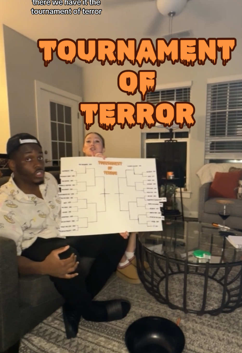 Welcome to… THE TOURNAMENT OF TERROR!!!! We’re super excited and a little nervous 🫣 Let us know in the comments which of these movies you’ve seen and follow along for all our reactions/reviews 👻 #couplescontent #moviechallenge #moviereaction #moviereactions 