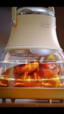 #This small light bulb air fryer #glass visualization multi-functional 4L large-capacity electric fryer #air fryer #simple, convenient and practical