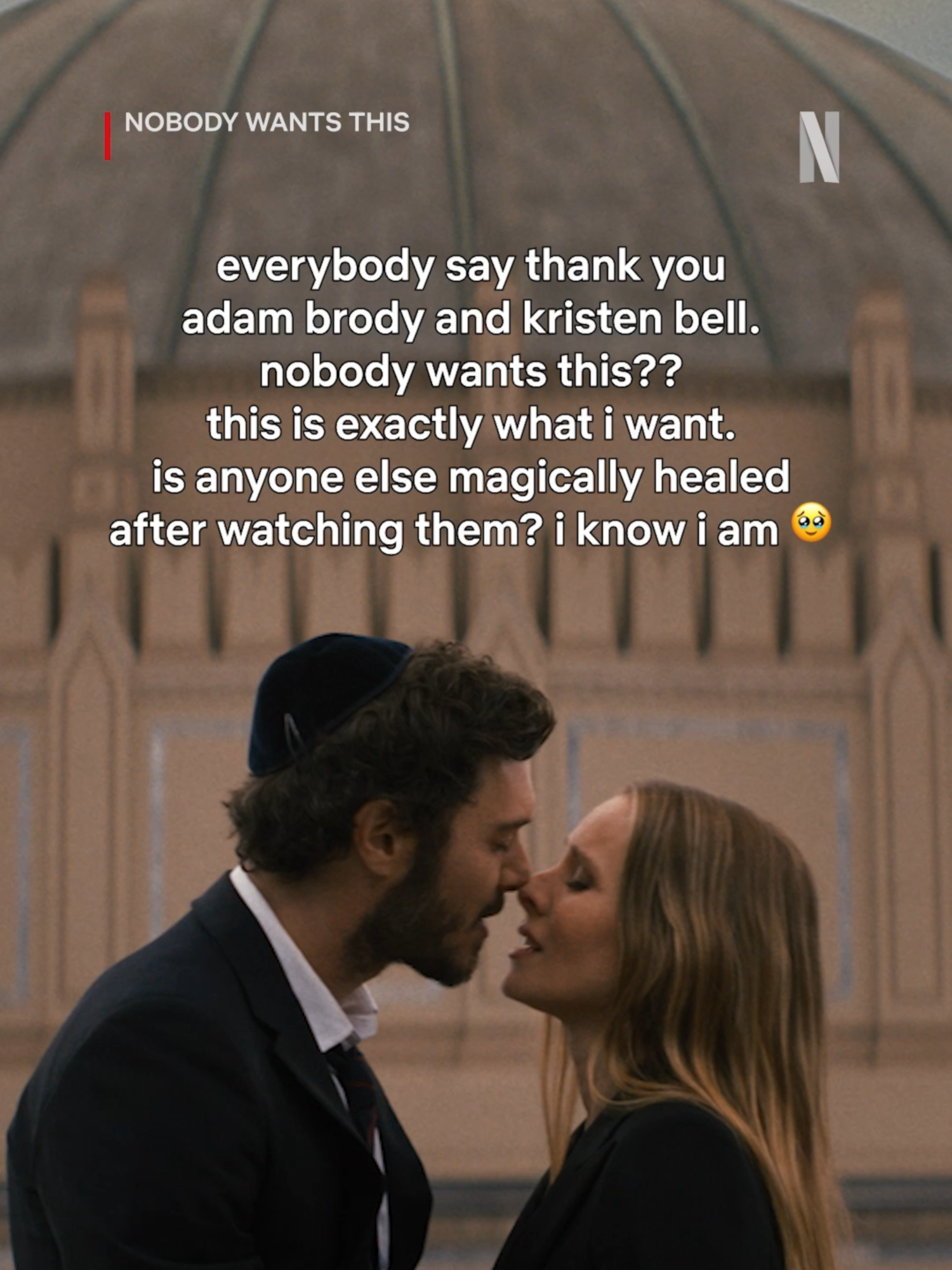 the perfect rom-com does exist 🥹   #NobodyWantsThis #AdamBrody #KristenBell #RomCom #Romance