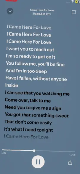 I came here for love - Sigalla, Elle Eyre #lyrics_songs #song #lyrics #viral #anb3ats #spotify #fyp #icamehereforlove 