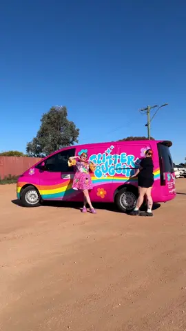 DAY 3 traveling cross country in my rainbow van 🌈💕 it was absolutely amazing seeing all the colour against the outback scenery in silverton, and we met some incredible humans as well 🥹🌈💖 #glitterbuggin #vanlifeaustralia #smallbusinessaustralia #SmallBusiness #dopaminedressing #handmadeaustralia #handmadeearrings 