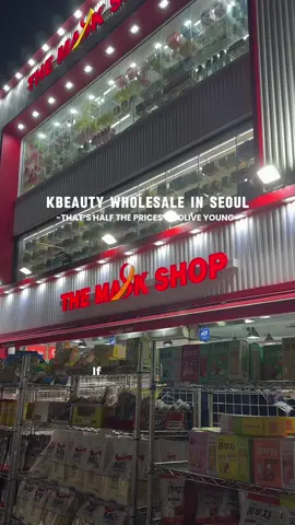 Don’t go to Olive Young in Seoul, instead go here as prices are almost half the price!  They stock all the viral kbeauty products for wholesale price and I ended up getting a pack of Biodance masks for only 16000KRW 😮  There’s even a snack section upstairs with heaps of ramen and limited edition snacks!  You can also do tax free and they open until 5AM!!  📍The Mask Shop, Dongdaemun Seoul South Korea  #kbeauty #oliveyoung #seoultravel #dongdaemun #koreanskincare #koreatrip #koreashopping 