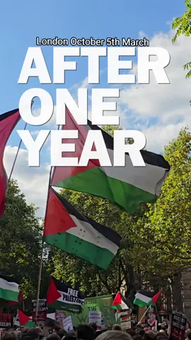 We have been marching for one year and we won't stop. It's been awhile since I've been able to head to a Protest march for Palestine. @palestinesolidarityuk do amazing work in organising these marches that draw hundreds of thousands of people. One thing I've notice that's changed is the amount of diversity in the crowds. It's mainly non ethinic Muslim faces you see. Most are white English and European people. The plight for freedom for the people of Palestine and a call to end the genocide is something everyone wants. Despite the march having an official start time of midday, I got to. Russel square station after 2pm and joined the back of the march..thats how long it was and just the vast number of people that came. I thought id be really late but still managed to march to Holborn. So if you think there's not point going if you are late Don't worry. Also people are so friendly and the vibe is amazing.