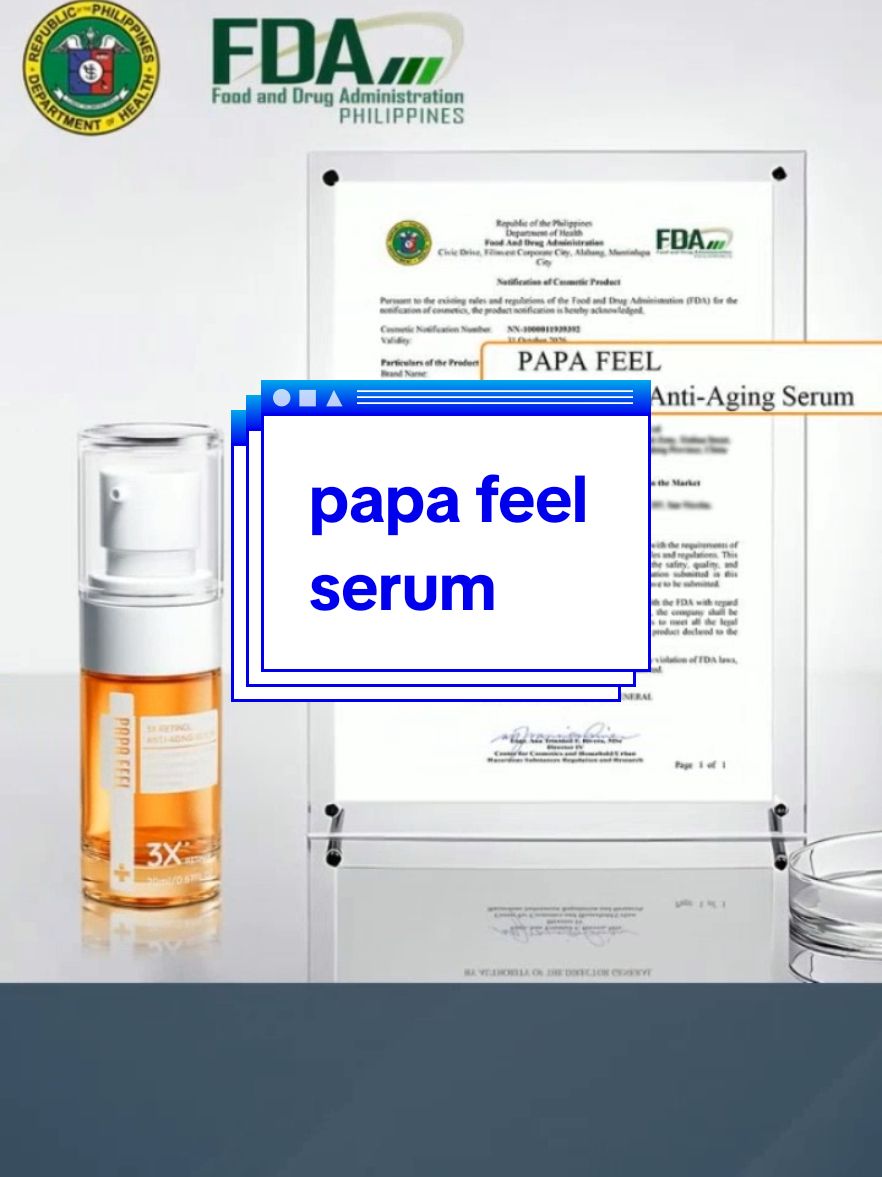 FDA PAPA FEEL 3X Retinol Facial Serum 20ml Suitable for all skin types #papafeel #serum #papafeelserum #facecare #retinol #nanzcytah 