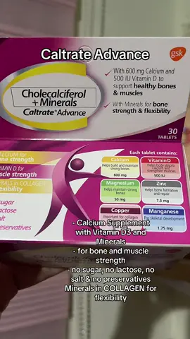 Para sa matibay na buto! #caltrate#caltrateadvance #vitamins #calcium #minerals #cholecalciferol #bone #essentials 