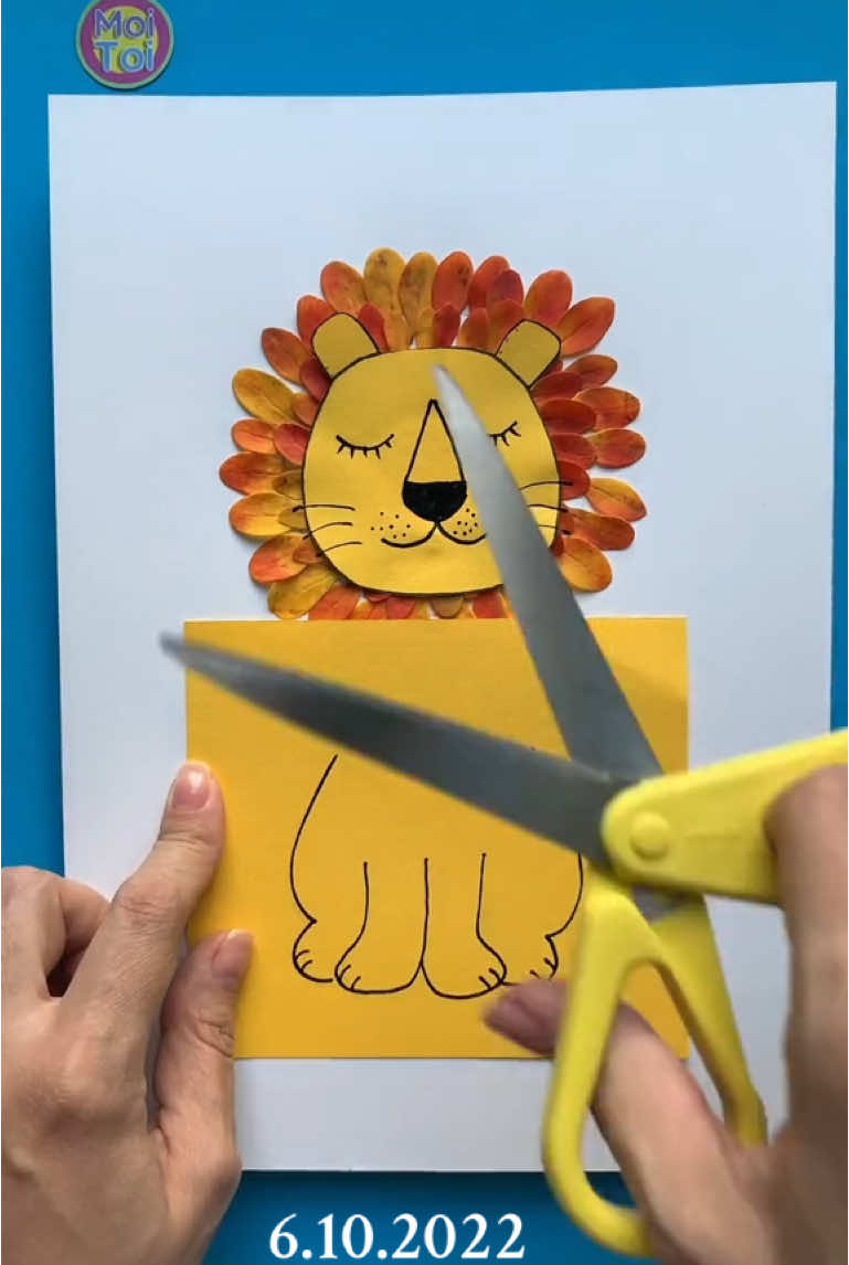 DIY Cute lion 💛 @Moi.Toi.art #papercraft #decorations #goodidea #moitoiart #bff 