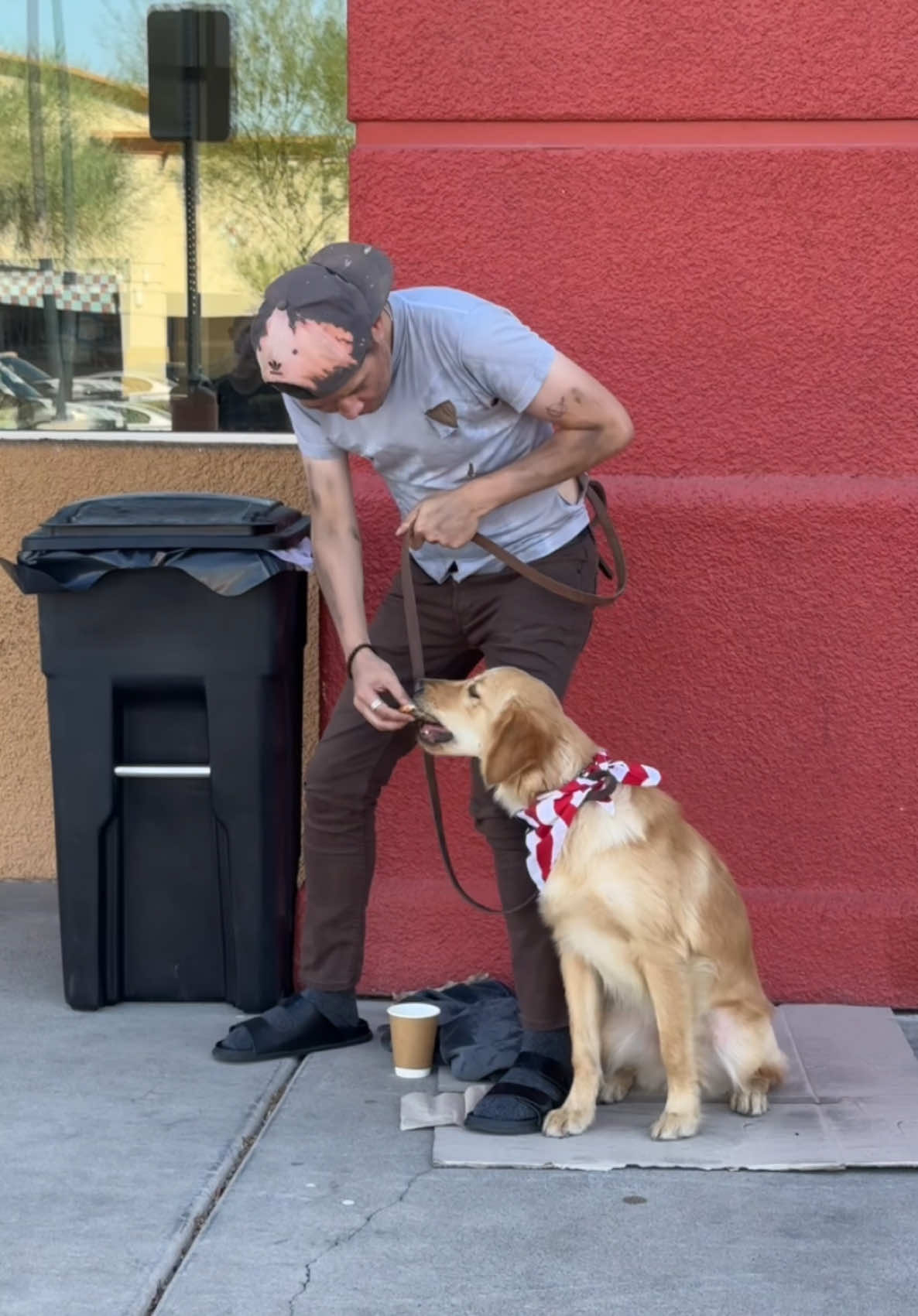 Homeless man receives life-changing gift for him and his dog