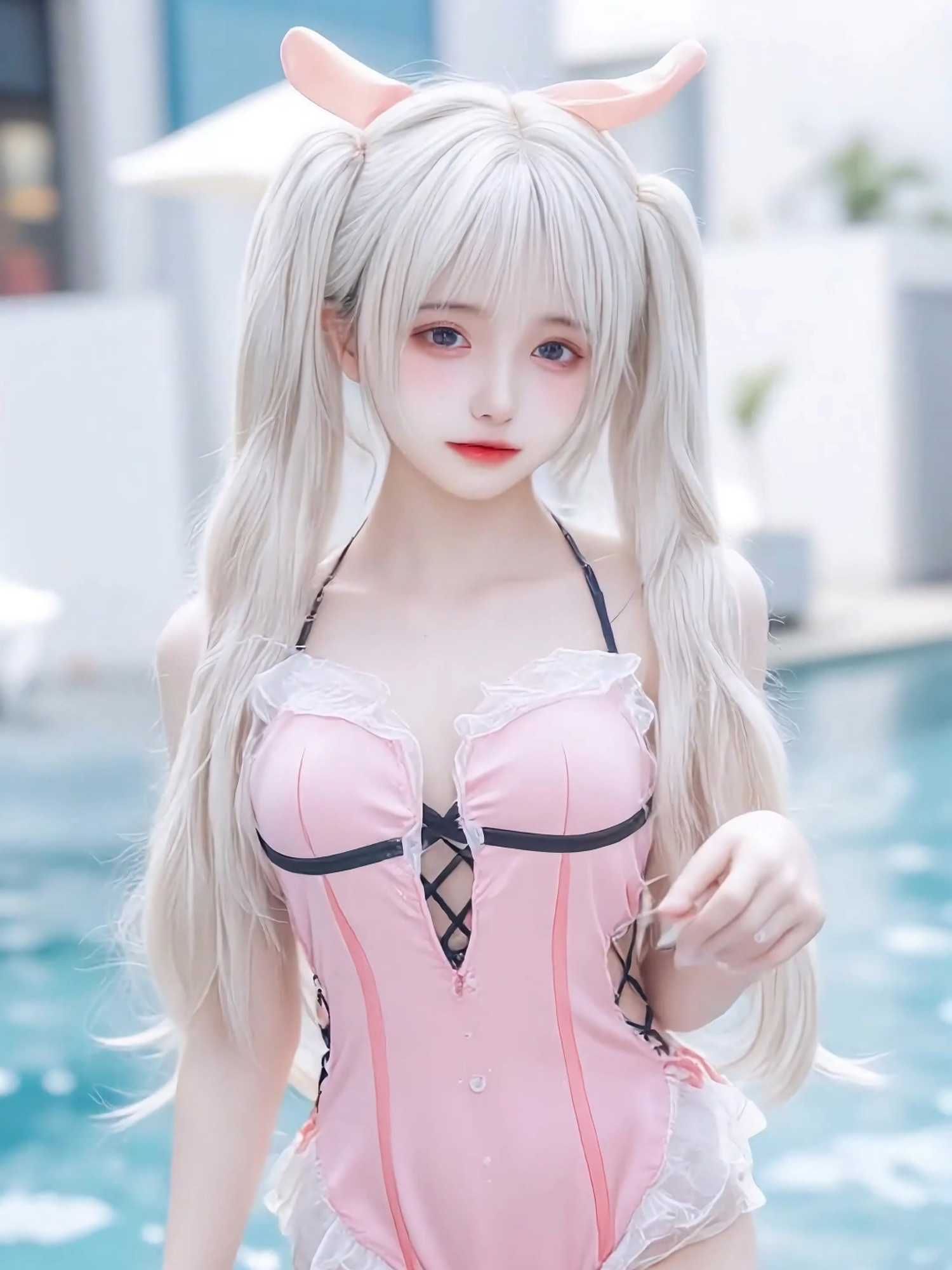 Do you want to hold hands with FeriaShen in swimsuit? #FeriaShen #swimsuit #NarakaBladepoint