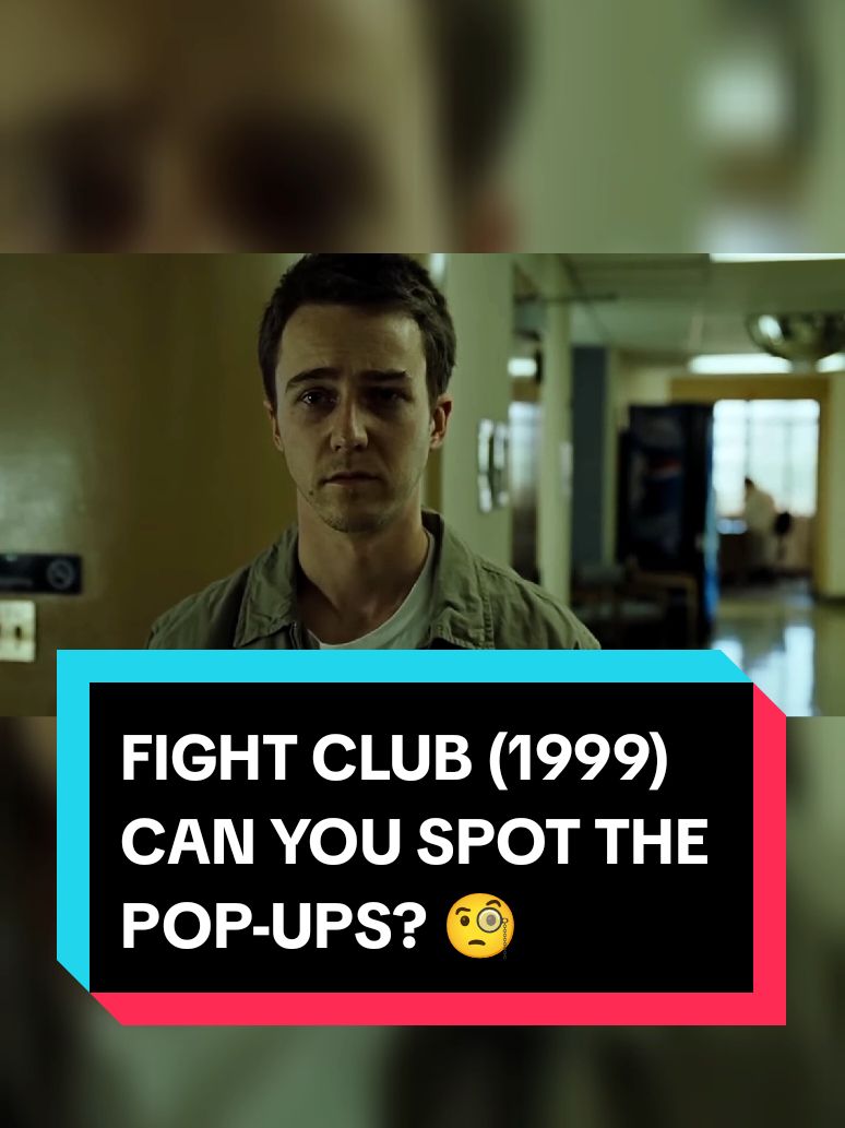 Did anybody actually notice this? 😂 #fightclub #fightclub1999 #tylerdurden #edwardnorton #bradpitt #bestmovie #bestmovies #moviefacts #moviefactsthatshockme #fyp #foryoupagе #foryoupageofficial #foryoupagee #trending #trendingvideo #viral #viraltiktok 