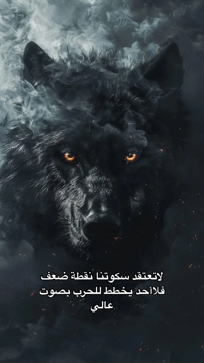 # لاتعتقد سكوتنا نقطة ضعف  فلاأحد يخطط للحرب بصوت عالي#CapCut #flypシ #اكسبلورexplore #foryou #wolf #السعودية #vairal #for #مشاهير_تيك_توك #tiktok #ترند 