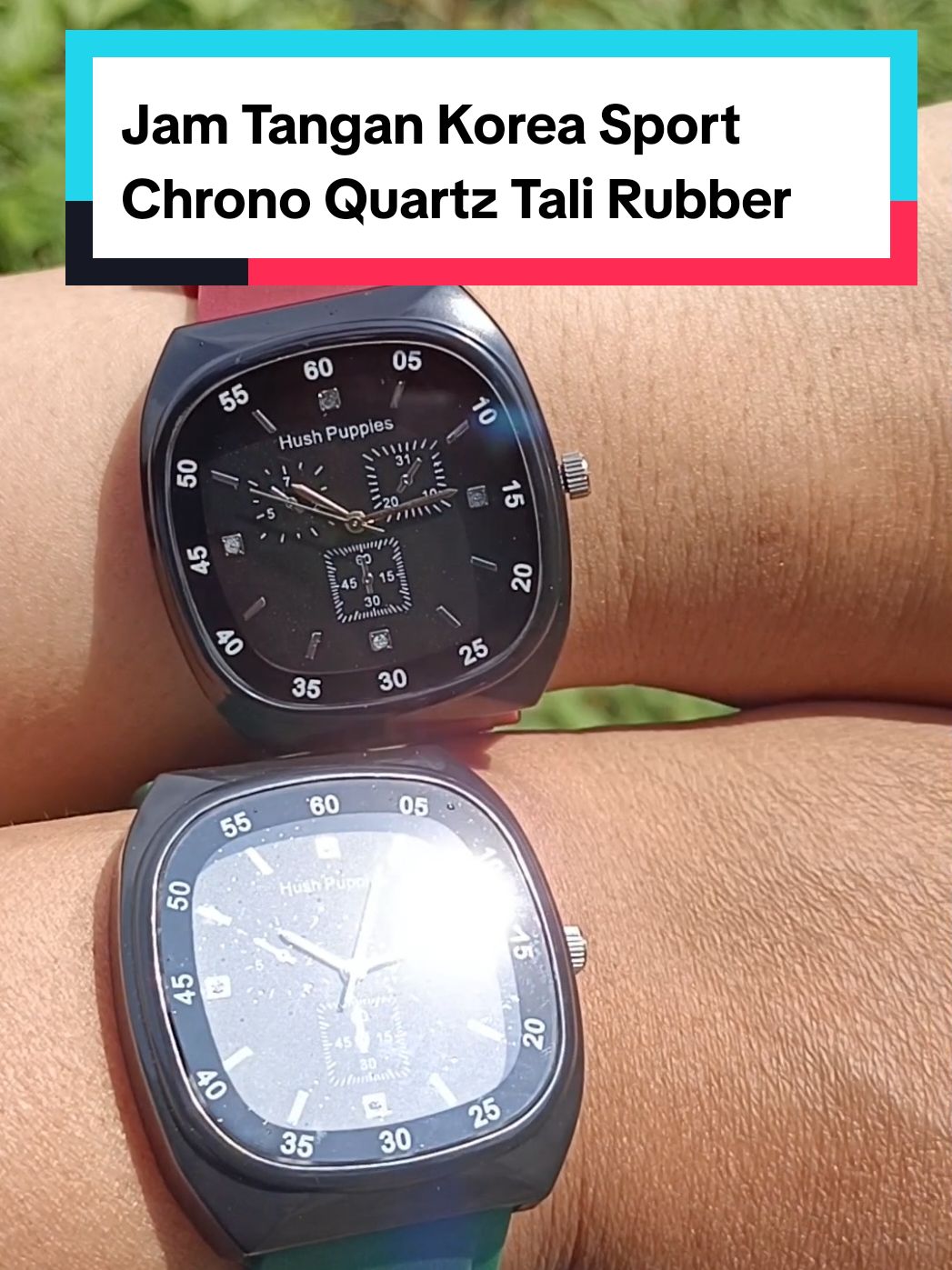 Jam Tangan Korea Sport Chrono Quartz Tali Rubber #jamtanganmurah #jamsportkorean 