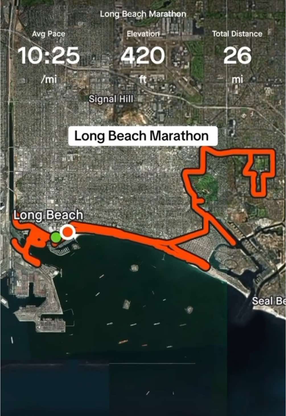 Long Beach Marathon 26.2 Time- 4:35 PR!!! @Strava  #marathon #longbeachmarathon 