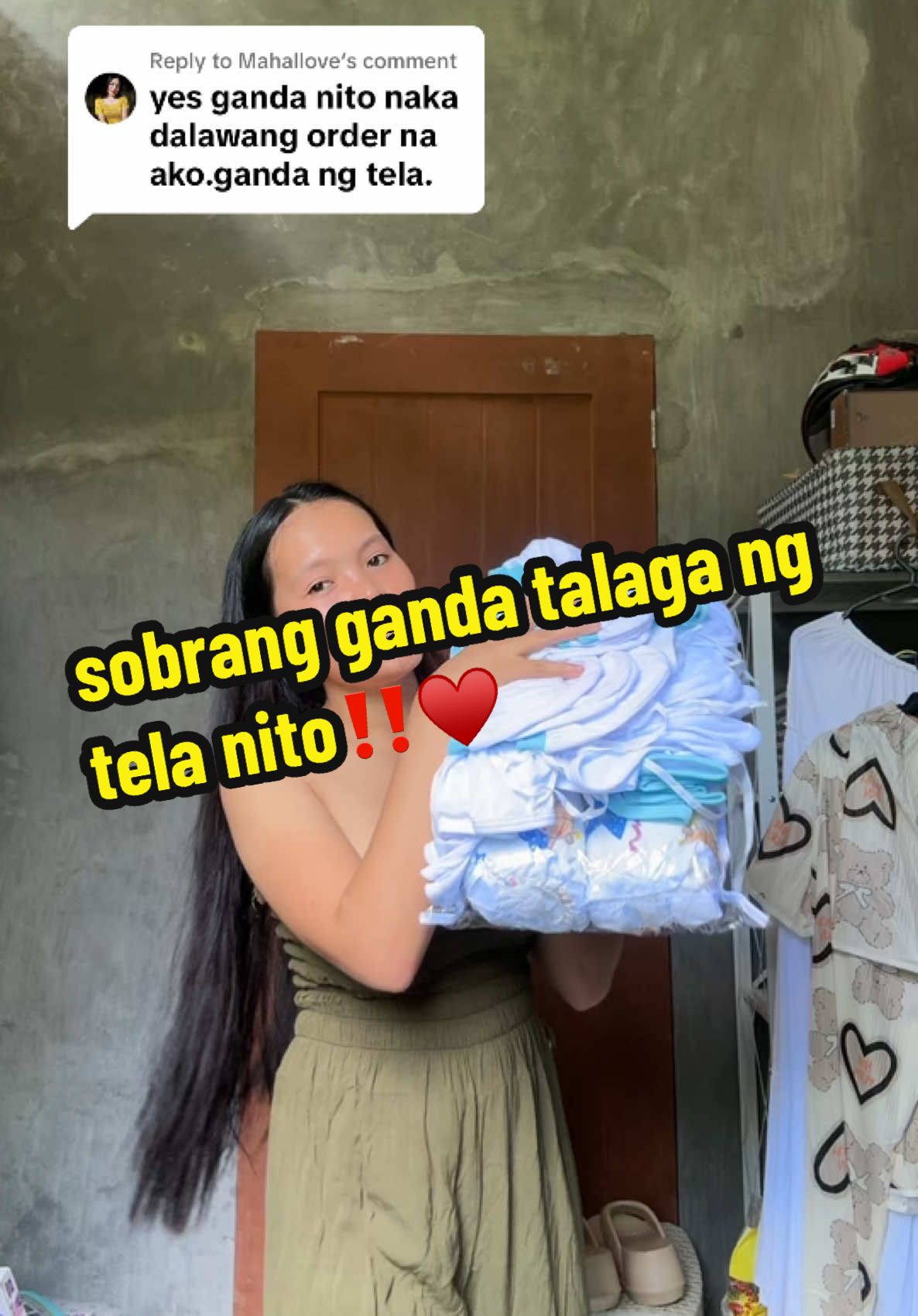 Replying to @Mahallove sobrang ganda talaga ang tela nito#newbornclothes #babyclothes #newbornset #newbornbabyclothes #trendingvideo #viralvideo #fy #viralfyp 