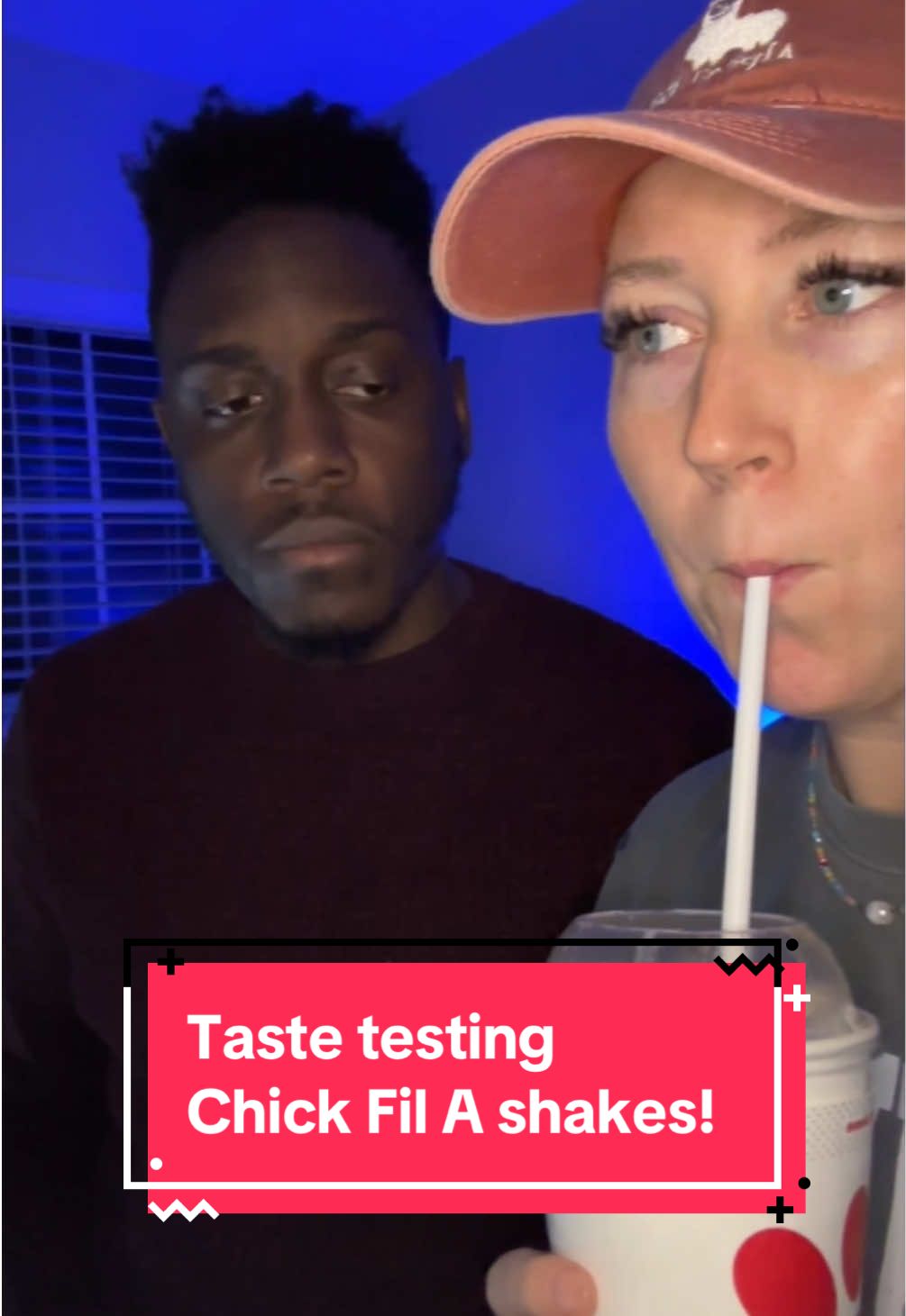 Whats your go-to @Chick-fil-A shake flavor??! #chickfila #tastetest #tastetesting  #sweettreat #sweettreats #couplestiktok #couplesgoals #couplescontent #iluvit #creatorsearchinsights #reactions #reactionvids