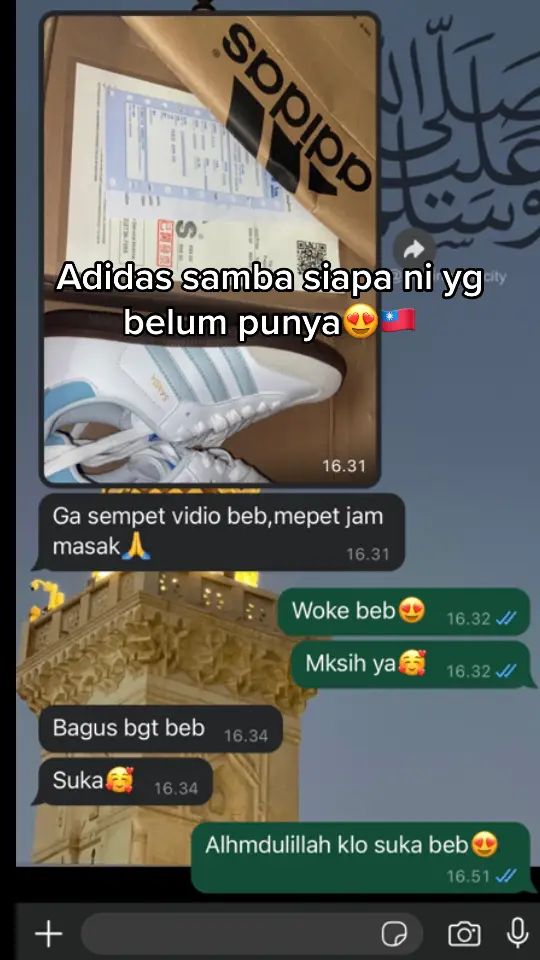 Testi adidas samba white blue😍🇹🇼 #adidassamba #adidassambaehiteblue #adidas #sambaog #sepatutaiwan #bakulsepatu 