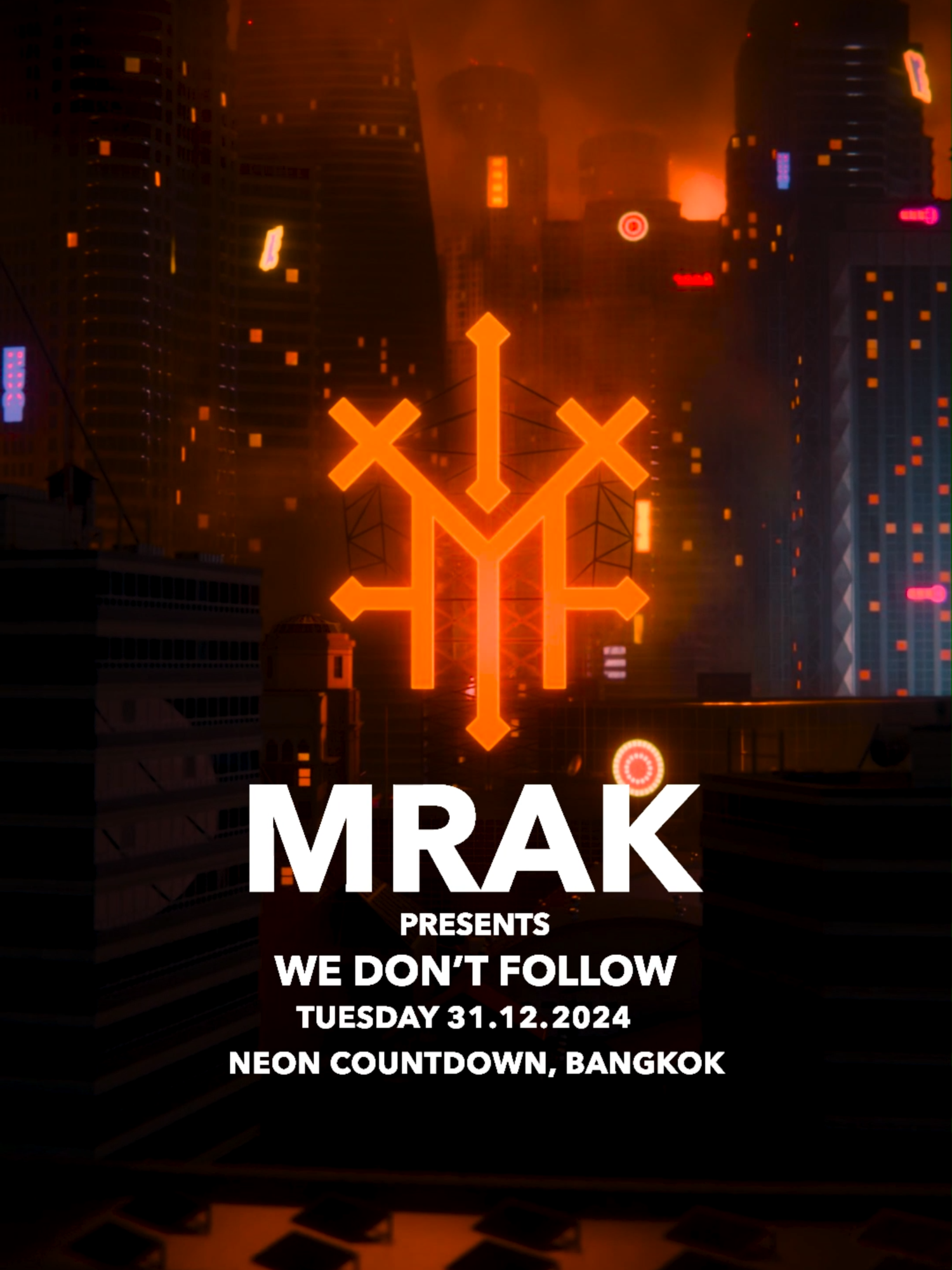 @mrak_ofc Get ready for MRAK’s long-awaited Asia debut at NEON Countdown 2024! Known as one-half of Tale Of Us and the driving force behind Afterlife, MRAK will deliver his spellbinding 