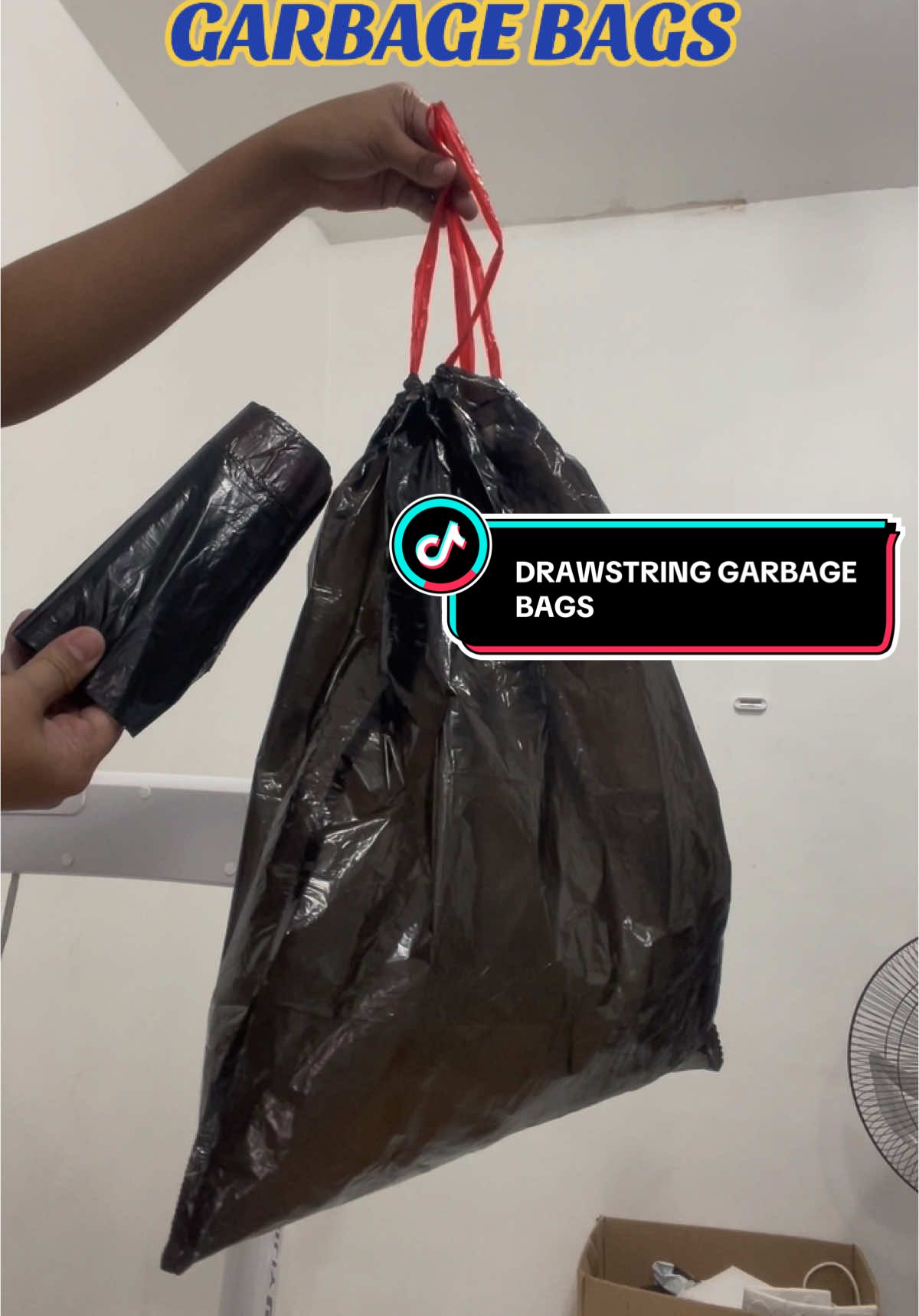 Drawstring disposable garbage bags 🤩✅#drawstringbag #drawstring #garbage #garbagebags #disposable #thick #black 